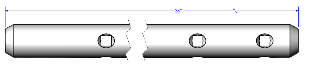 Barre Porte-outil 1'' x 36'' avec Vis Reglage