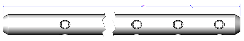Barre Porte-outil 1'' x 48'' avec Vis Reglage