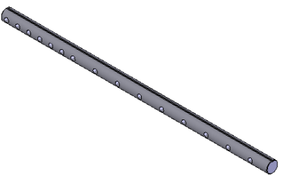 [UF006-02-03 REV_B] Barre Porte-Outil 2" x 96" avec bouchons et vis